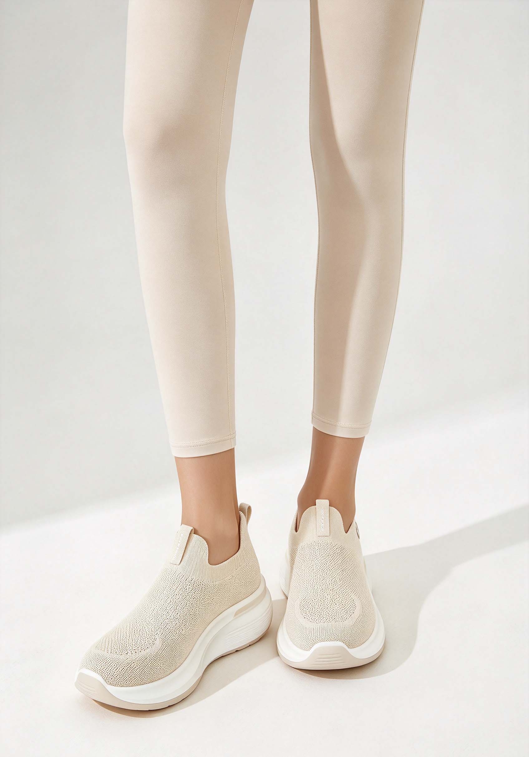 Kadın Örgü Platformlu Yürüyüş  - Knit Fabric Lace Up Sneakers incelemesi ve fiyatı