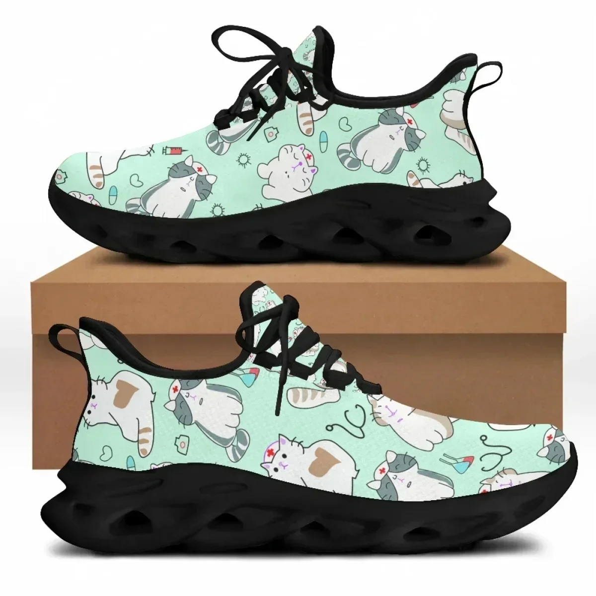 Sıcak Yaz Bahar Kadın Bağcıklı - Knit Fabric Lace Up Sneakers incelemesi ve fiyatı